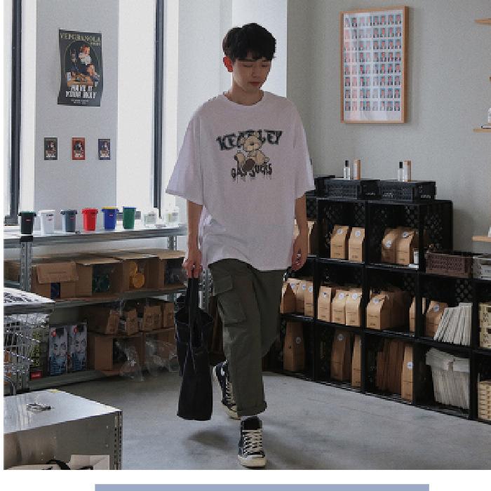 Couple short-sleeved T-shirt men's and women's summer new student Korean version loose half-sleeved top ins trendy class uniform