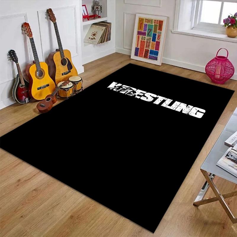 Wrestling Polyester Carpet, Soft Indoor Mat for Office Chair, Living Room, Computer Desk - Decorative Home Office Rug Design