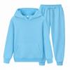Mens Hooded Sweatshirt Set Winter Fleece Lined Top Jogger Pants Two-Piece