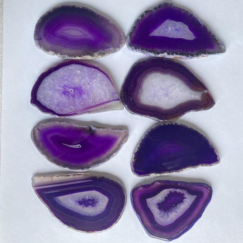 Factory Direct Natural Agate Slice Chandelier Wind Chime Pendant Red Yellow Blue Green Purple Crystal Agate Slices