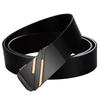 Belt Men'S Genuine Leather Toothless Automatic Buckle Cowhide Belt Casual Youth Business Non-Porous Belt