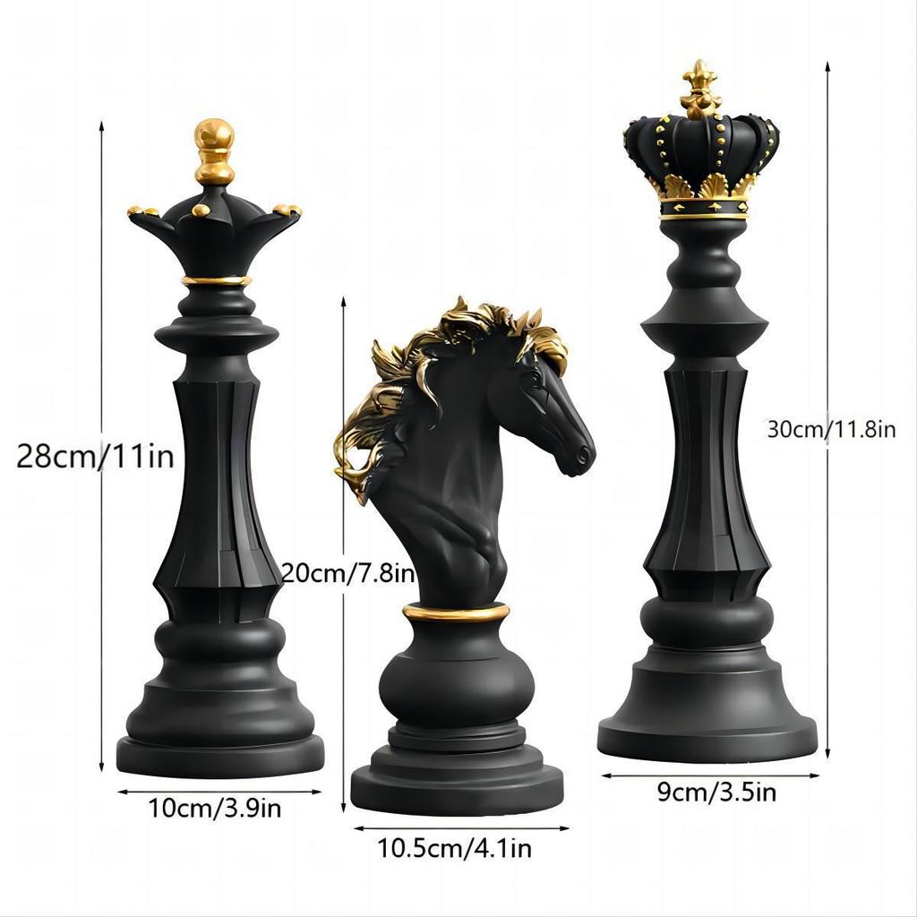 "Luxury Resin Chinese Chess Set: King, Queen, War Horse Pieces & Chessboard"