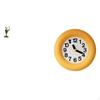 Contemporary Frog Waiter Sculpture Analog Wall Clock Decorative Animal Figurine Silent Wood Ornament