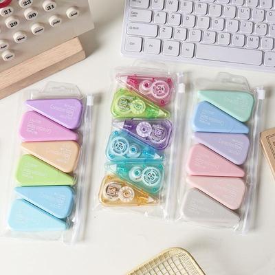Macaron-Farben Mini-Korrekturroller-Set für Schüler und Büro