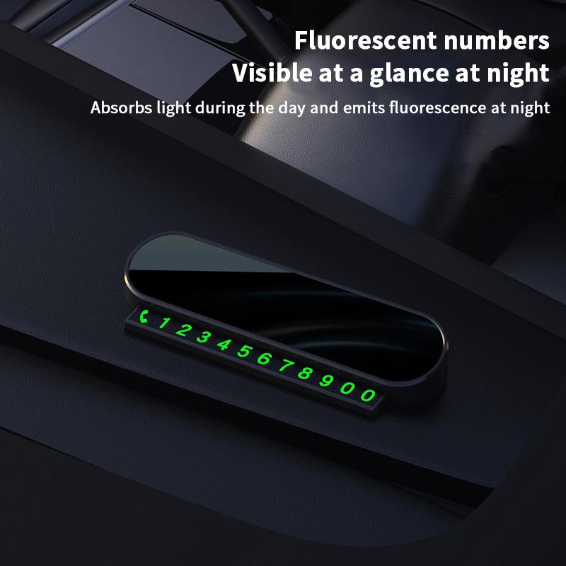Car Phone Number Card Temporary Parking Card Plate Can Be Hidden Telephone Number Car Park Stop Automobile Accessories Styling