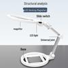 MIXOUT Klappbare Schreibtischlupe mit LED-Licht