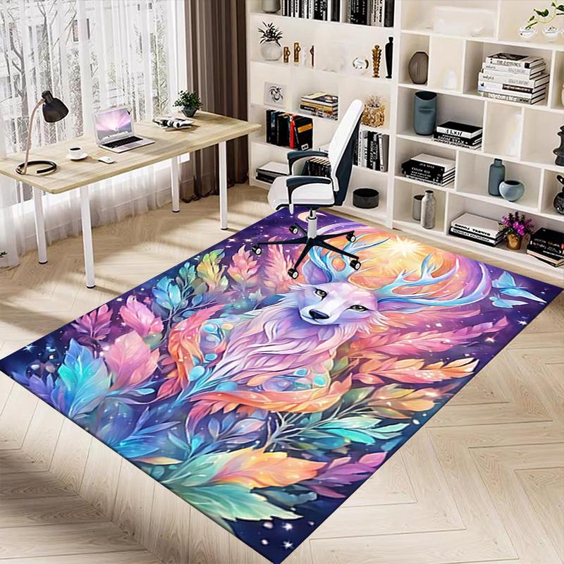 1PC Deer Fantasy Extra Large Non Slip Floor carpet, Office, family, Studio   Large Area Rug Indoor Rugs, Bold Statement Piece