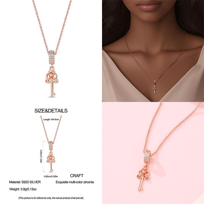 New Original 100% 925 Silver Firefly & Cross Guardian Pendant Women's Necklace Elegant Anniversary Birthday Gift