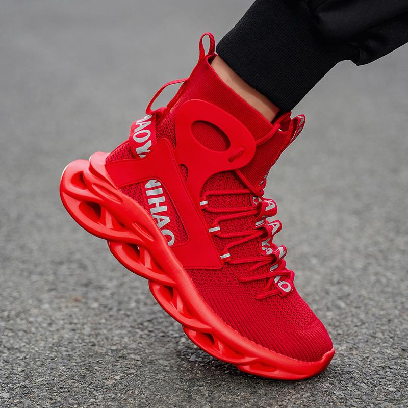 TUINANLE Tides Men Breathable High Top Tenis Sneakers Sport Running Casual Lace Up Walking Sneakers