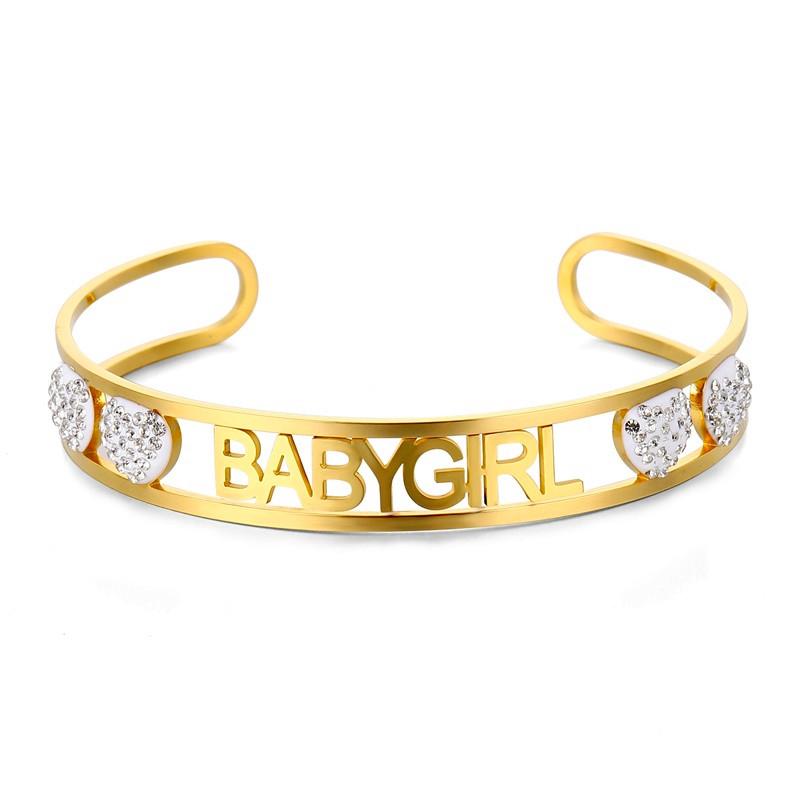 Personalized Custom Name Bracelet For Women Stainless Steel Charms Handmade Engraved Handwriting Love Bangle Gift