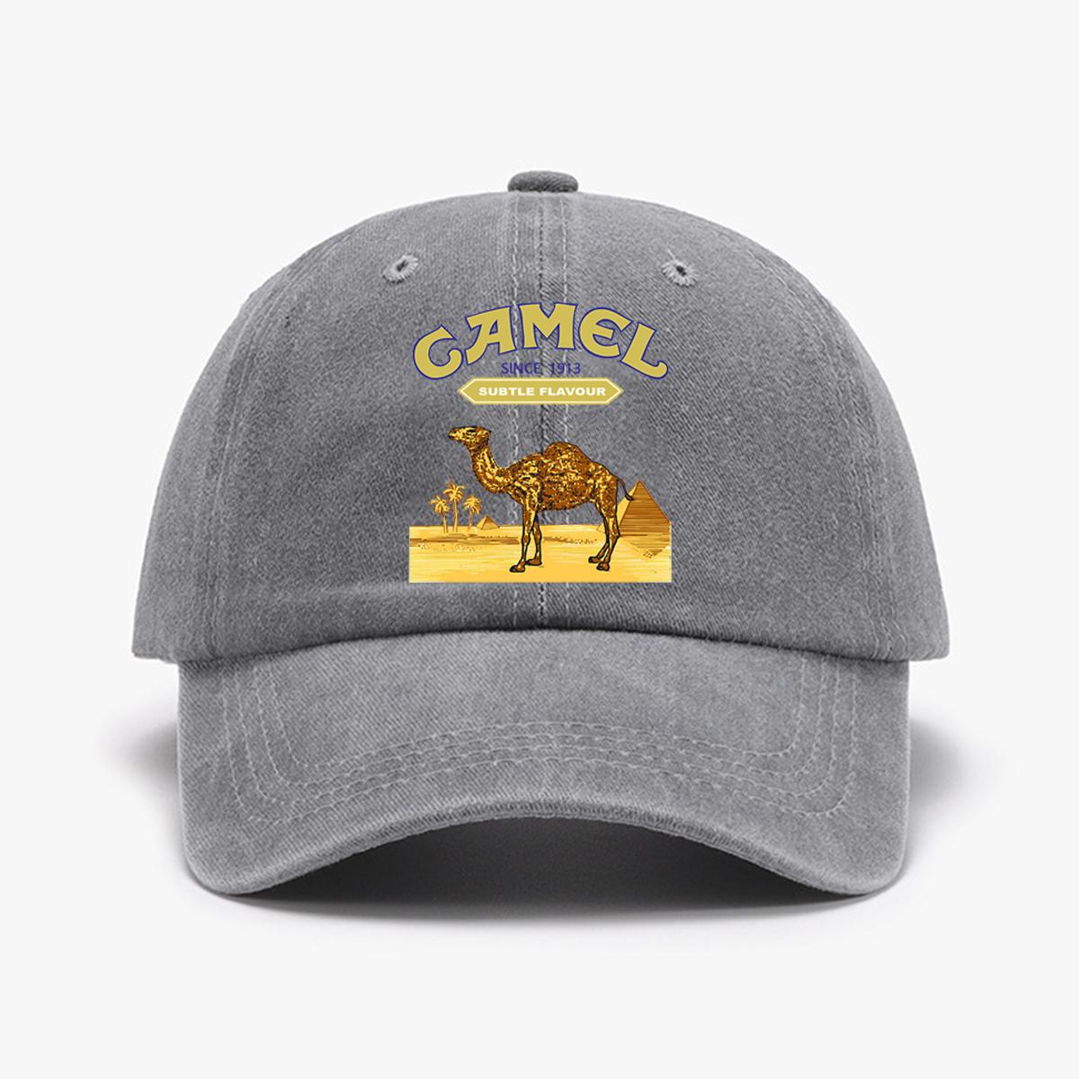 

1 CAMEL printed baseball cap outdoor fashion accessories, adjustable, lightweight, trendy, handsome unisex, can be used
