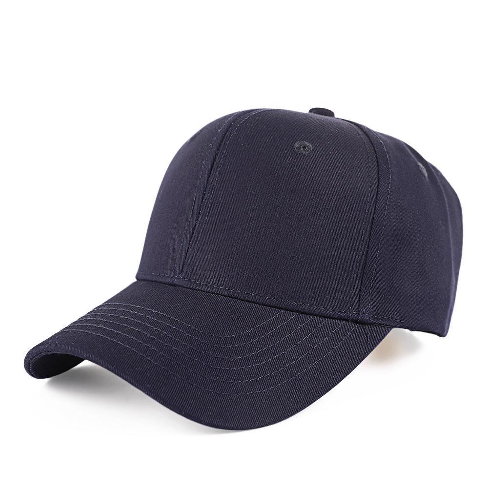 Premium Cotton Duckbill Baseball Cap with Custom Logo Embroidery, Solid Color, and Sun Protection 58 cm