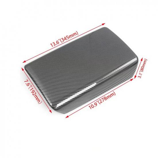 Glossy Carbon Fiber Center Console Armrest Box Cover For 2017-23 Tesla Model 3 Y