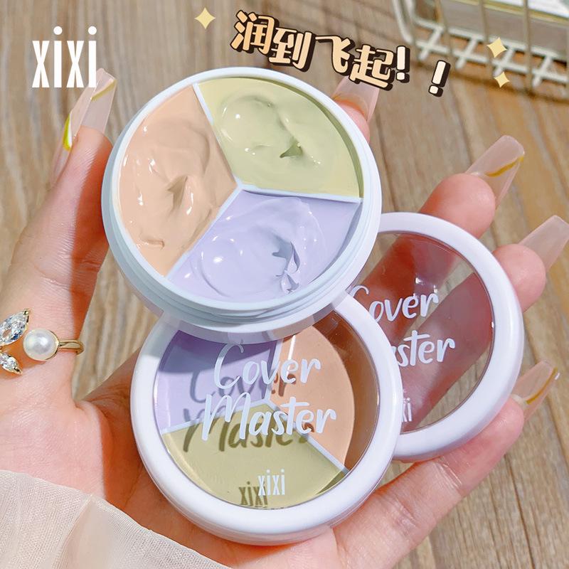 Paleta de Correctores Tres Tonos Makeup xixi: Cobertura Duradera para Pecas, Imperfecciones, Cicatrices de Acné y Ojeras