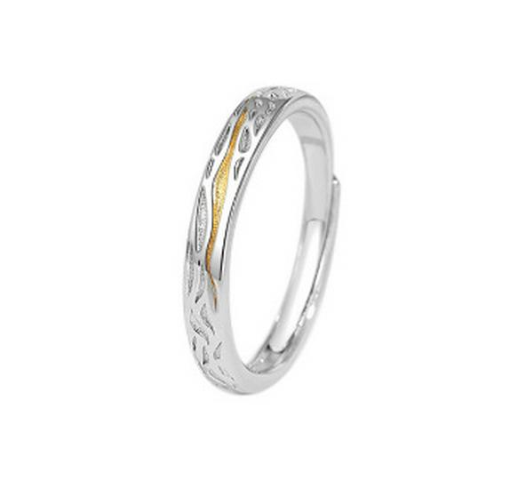 S925 Sterling Silver Tyndall Effect Adjustable Couple Rings for Men and Women - Niche Design