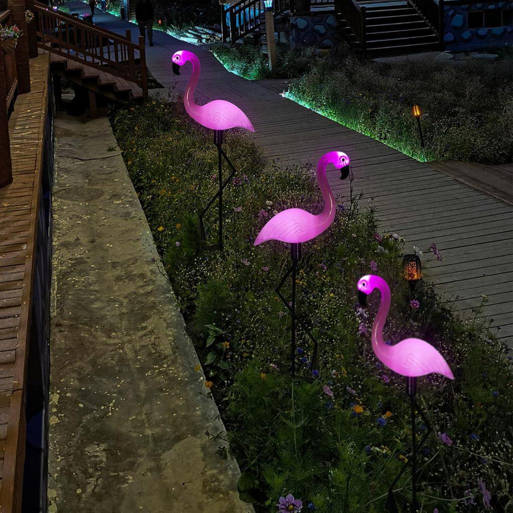 Cross-Border Solar Flamingo Light: Outdoor Garden Villa Lawn Decoration
