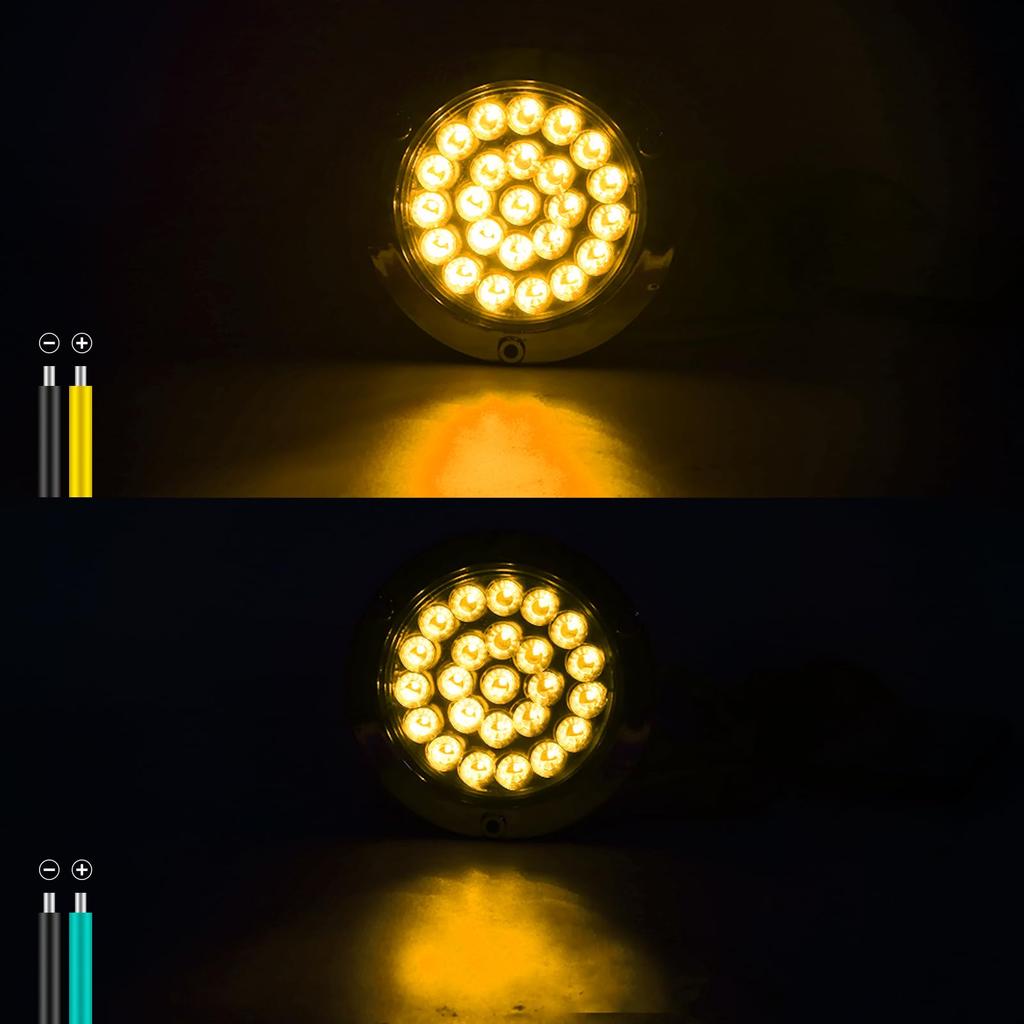 Ygmylandbb LED Truck Tail Lamp Trailer Tail Light 24V Turn Signal Universal 24 LED