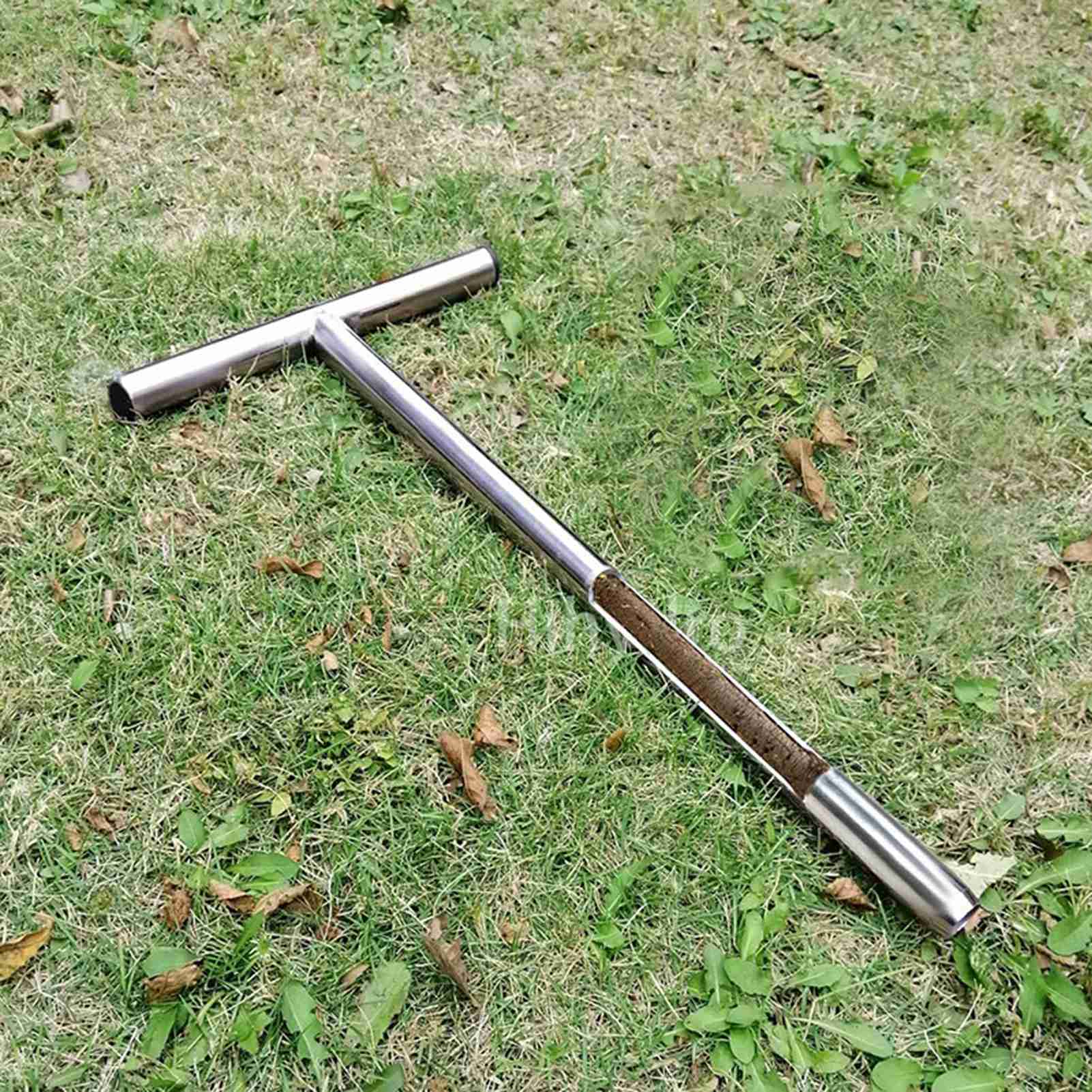 

Портативный пробоотборник почвы с Т-образной ручкой, ручной инструмент для отбора проб почвы из нержавеющей стали для ухода за домашним садом и газоном