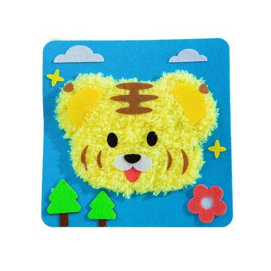 1/7/10Pcs Christmas Handmade DIY Material Bag Easy to Operate Embroidered Doll Set with Cartoon Animal Pattern Sewing Craft Kit