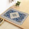 Flannel Carpet Floor Mat Polyester Blue Technology Pattern Plush Carpet Suitable For Living Room Doorway Bedroom Study Bathroom