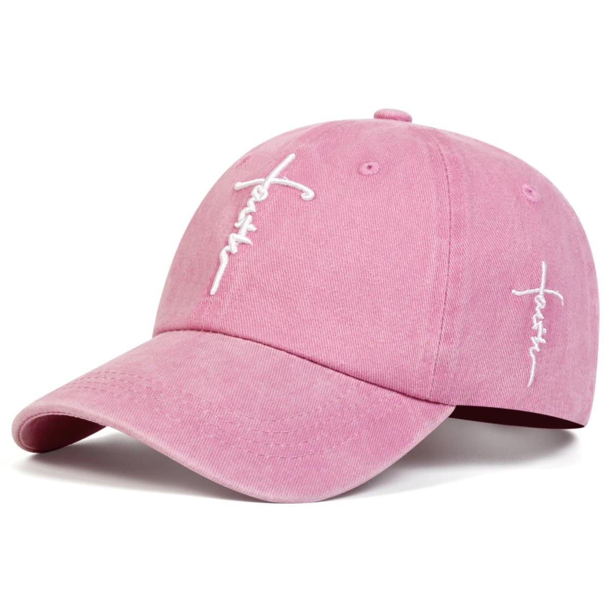 

Unisex Letter Cross Embroidery Wash Baseball Caps Spring and Autumn Outdoor Adjustable Casual Hats Sunscreen Hat Sports Cap