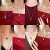New Chinese Sand Gold Snake Cross Gourd Necklace Retro Temperament Collarbone Chain Necklace Decoration Women