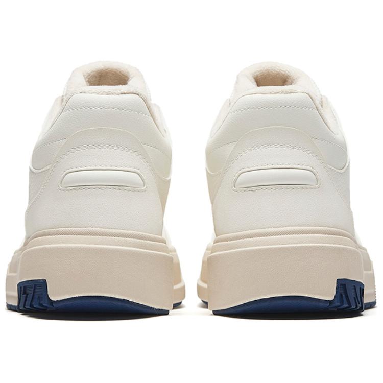 Anta Fleece Lined Comfortable Fashion Non-Slip Warm Mid-Top Sneakers Men Sneakers White Blue 112448920-4