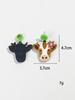 Cute Flower Cattle Splicing Acrylic Earrings for Women New Lovely Cartoon Cow Animal Drop Earring Fashion Jewelry Christmas Gift