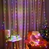 1set USB Christmas Window Curtain Lights, 300 LED Curtain Fairy String Lights , with Hook for Home Indoor Wall Christmas Decor