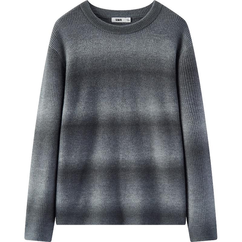 

Semir Men s Gradient Stripe Round Neck Sweater 2XL