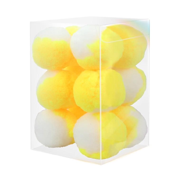 12pcs for Cat Toy Balls 1.8" Soft Kitten Pompon Ball Toys Interactive Playing