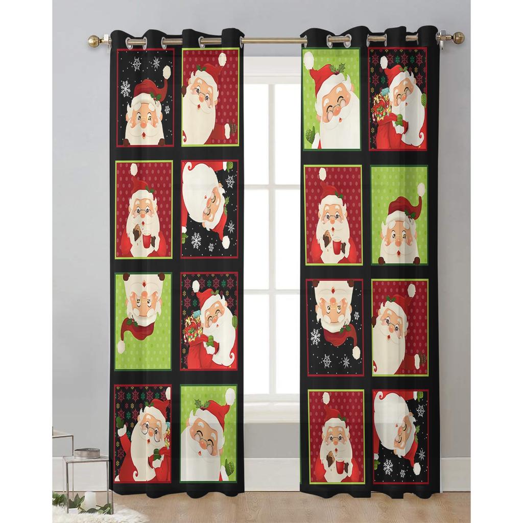 Jultomten Gåva Julgran Sovrum Voilegardin Fönsterbehandling Draperier Tyllgardiner för Vardagsrum Skira Gardiner