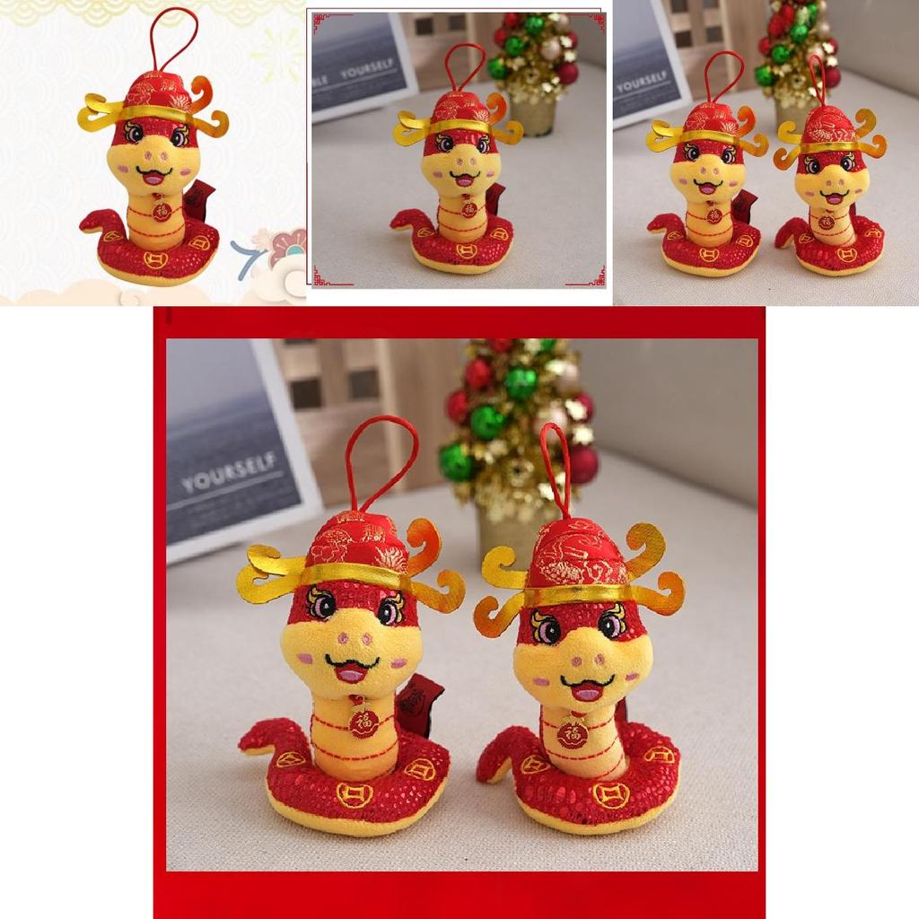 Knuffelslang Speelgoed Voor 2025 Jaar van de Slang Feestelijk Cadeau Aanpasbaar Logo Rode Kleur