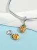 Charm Bead Components Plata Cool Pineapple Coconut Tree Bead Components Charm Bead Component Copper Metal Plated Compatible With Charm Bead