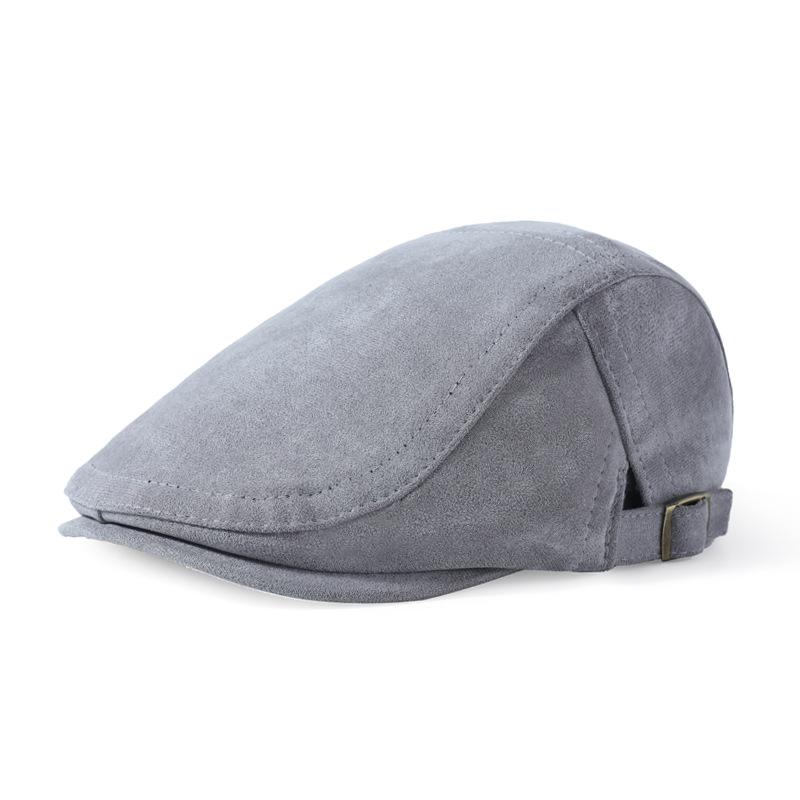 Velvet Peaked Cap Beret Men Women Sun Hat Retro Forward Hat