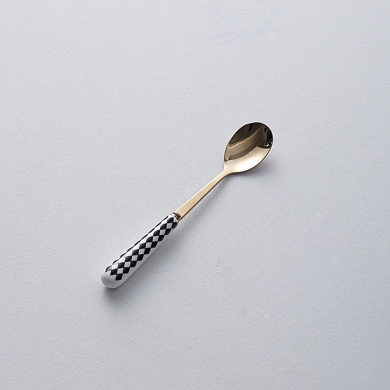 

Минималистичный керамический набор ножей для стейка из нержавеющей стали, вилок и ложек - Креативная западная посуда