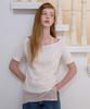 LETTER FROM MOON Letters Semi Off-Shoulder Sleeveless T-Shirt (Flower Ivory)