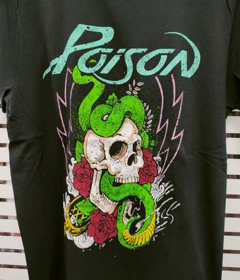 Poison 2018 Banda Estilo Retro Negra Unisex Camiseta Hombres Mujeres S-5XL KH13547 Camiseta Unisex
