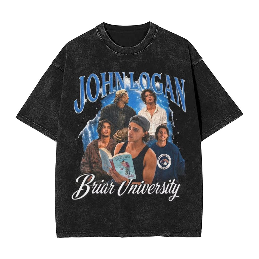 2026 Summer Fashion Trendy Tee Off Campus Briar University Hockey Washed T Shirt Streetwear Hip Hop Novelty T-Shirts Tees