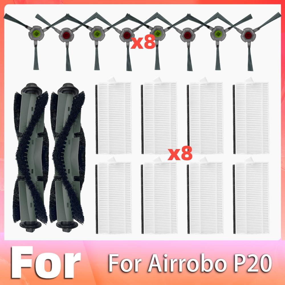 

Compatible for Airrobo P20 Robot Vacuum Main Side Brush HEPA Filter Replacement Spare Parts Accessories