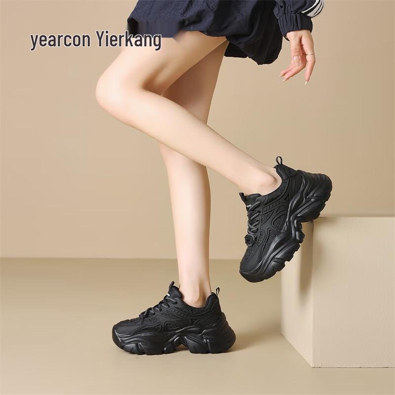 Yr K Women s Stylish Lightweight Daddy Sports Shoes EU 37 чёрный