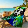 Soccer Beach Towel Quick-Dry Soft Microfiber Comfortable Lightweight Suitable for Swimming, Gym, Camping, Yoga Vacation