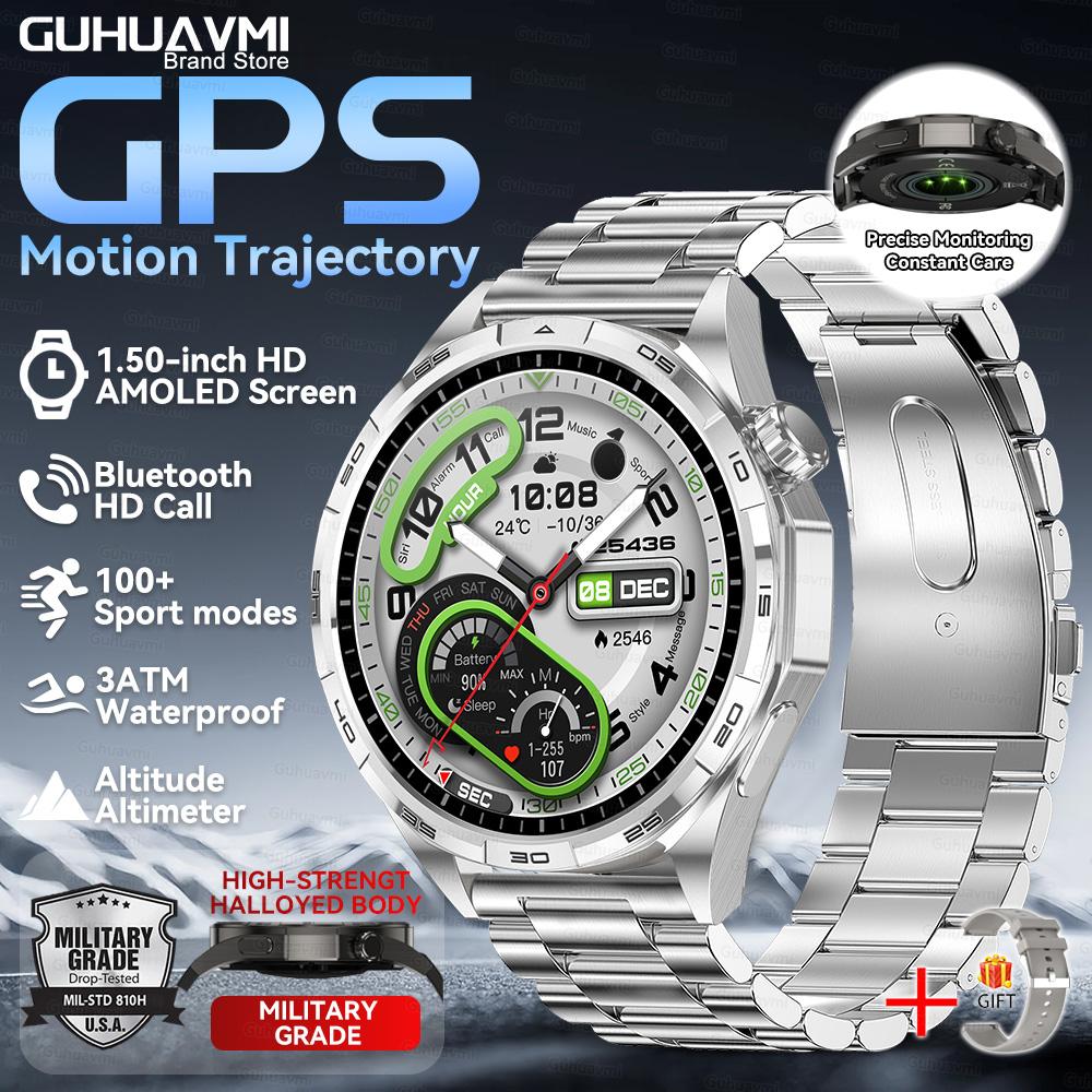 Watch 6 Pro Bluetooth Call Smartwatch 1.50'' AMOLED GPS motion trajectory Heart Rate Outdoor Sports GT Smart Watch men