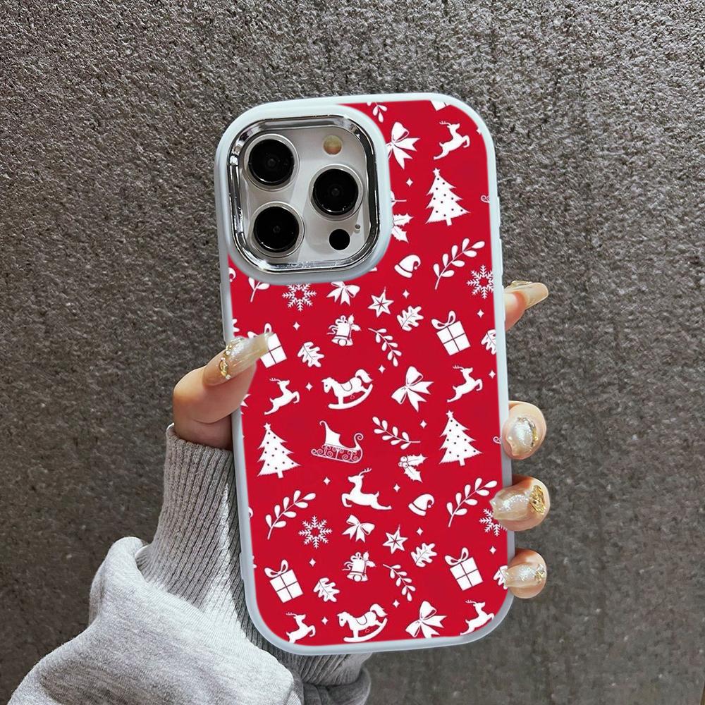 N111 Merry Christmas art Happy New Year мягкие чехлы для телефонов iPhone 16Pro — фото 15