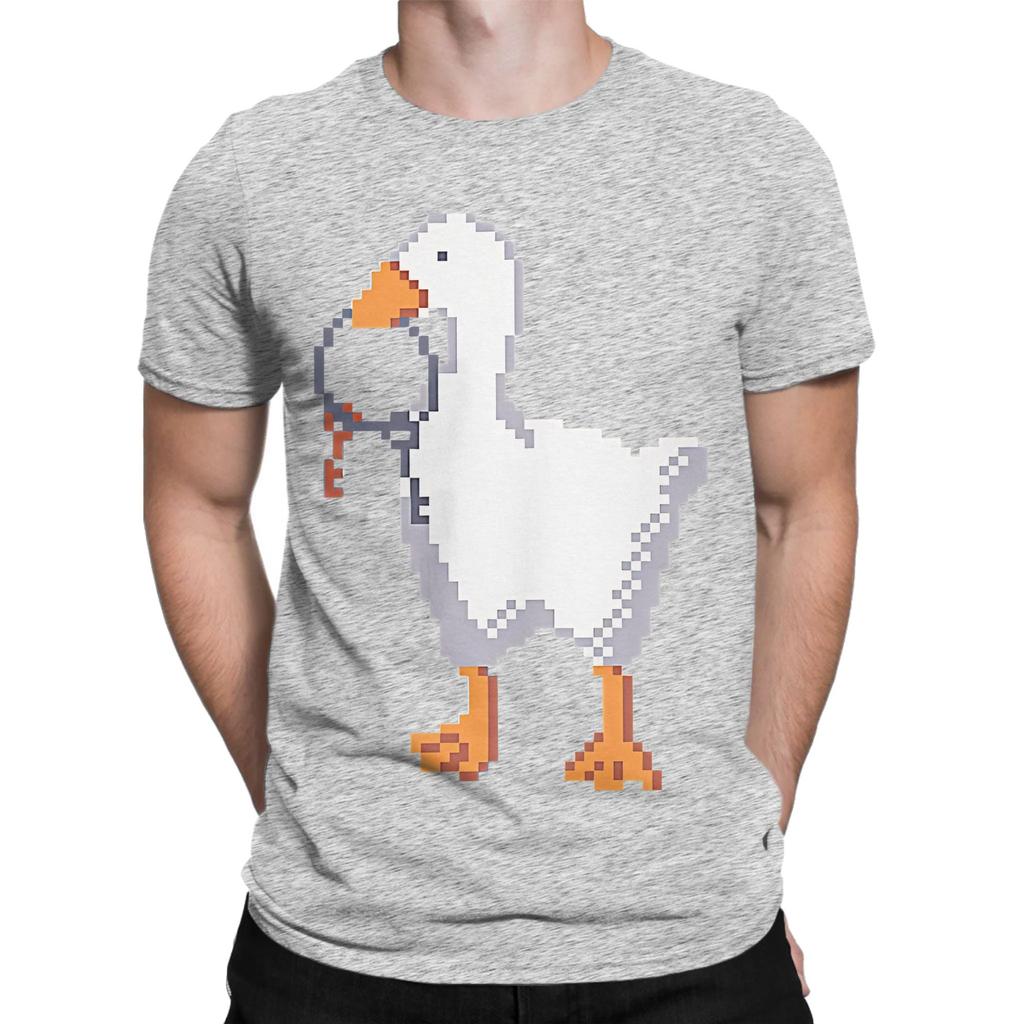 Untitled Goose Game 8 Bit Funny 100 Cotton TShirt Untitled Goose Game Tees Tops For Unisex