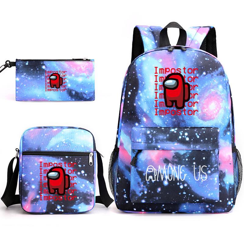 The Game Is Among Us Space Werewolf Student School Bag Backpack Small Shoulder Bag Pencil Case one size fits all