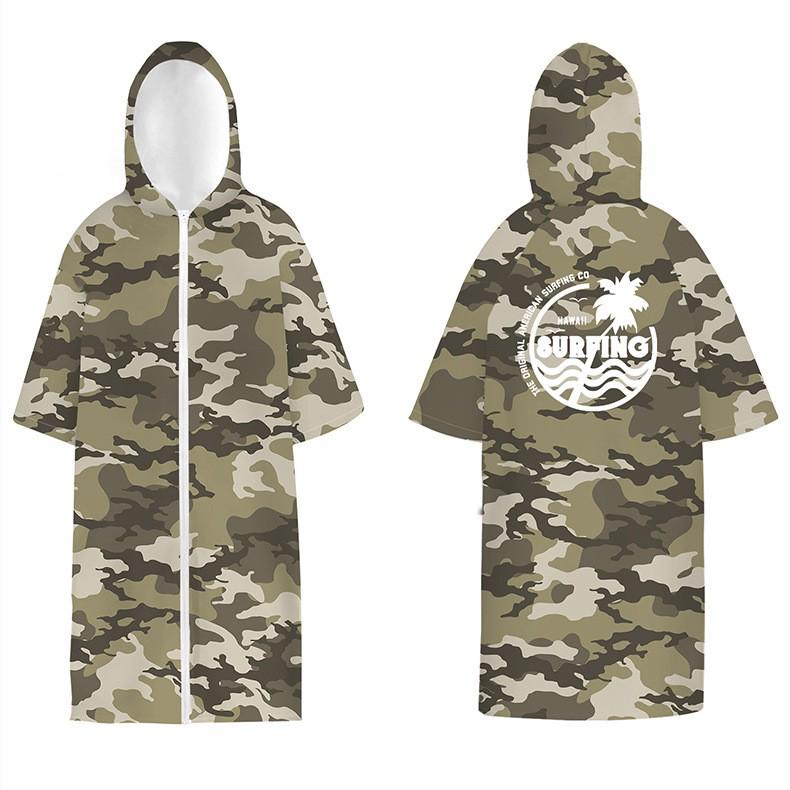 Quick-Dry Surf & Dive Change Robe: Zippered, Absorbent Beach Towel Poncho