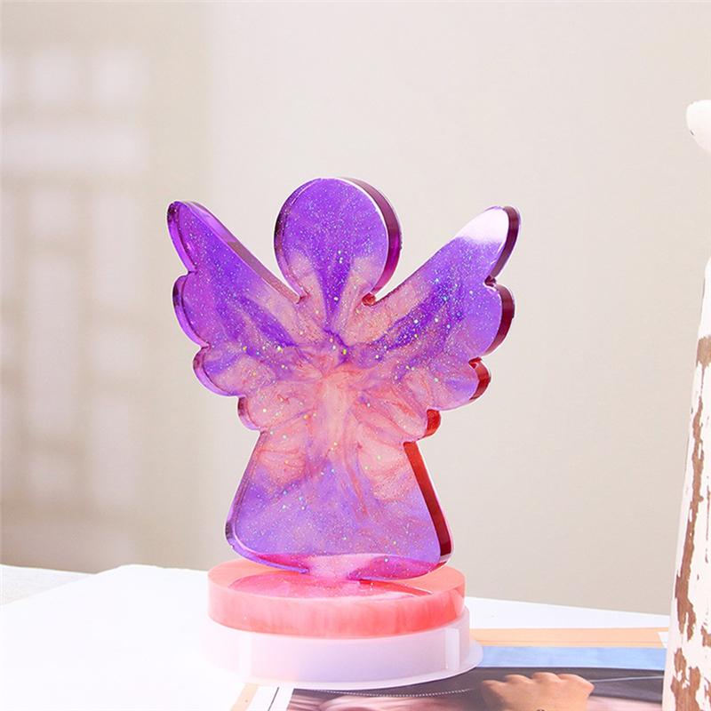 Gut-Lieblicher Engel Silikonform Hohl Weihnachten Kunst DIY Produkte Engel Harzform Wohnungseinrichtung