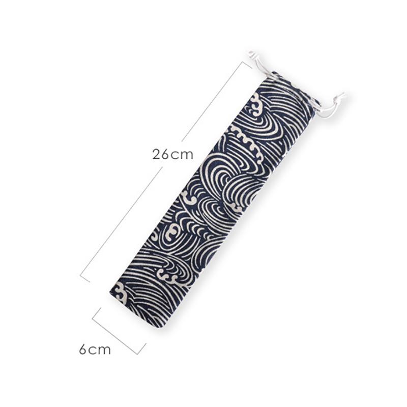 4Pcs Portable Utensil Pouch Japanese Drawstring Bag For Straw Spoon Chopstick Travel Cutlery Organizer Lightweight