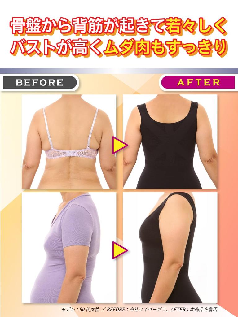 Shapewear for the Abdomen Comfortable Bra Shaper Set of Bra Top with Innerwear for Compression [repose Time] [Takeuchi-style 2] Non-wired Cups, Women,